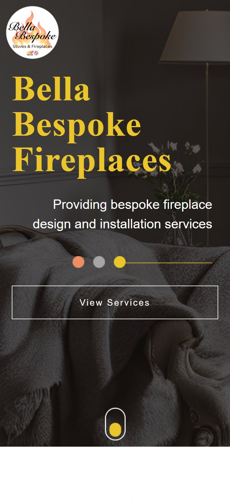 Bella Bespoke Fireplaces mobile view